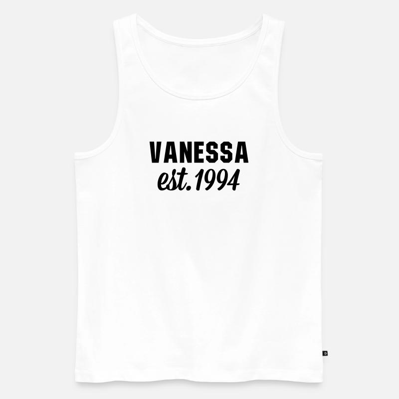Vanessa est 1994 - Männer Premium Bio Tank Top - Weiß