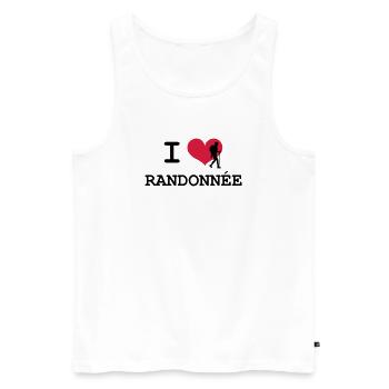 I Love Randonnée - Débardeur bio Premium Homme - blanc - Devant - Michal (187cm)