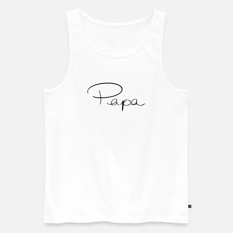 Papà - Canottiera ecologica premium da uomo - bianco