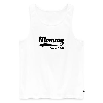 Mommy since 2020 mère grossesse annonce bébé - Débardeur bio Premium Homme - blanc - Devant - Michal (187cm)