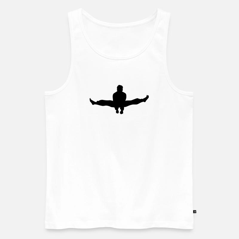 Karate oder Taekwondo Double Kick Schatten - Männer Premium Bio Tank Top - Weiß