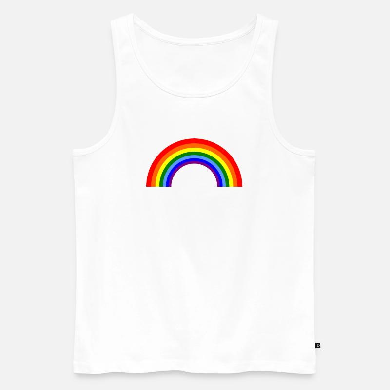 Regenbogenbogen  - Männer Premium Bio Tank Top - Weiß