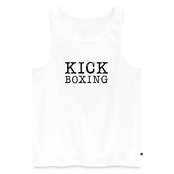 Kickboxing kickboxing MMA symbole combattant graphique - Débardeur bio Premium Homme - blanc - Devant - Michal (187cm)