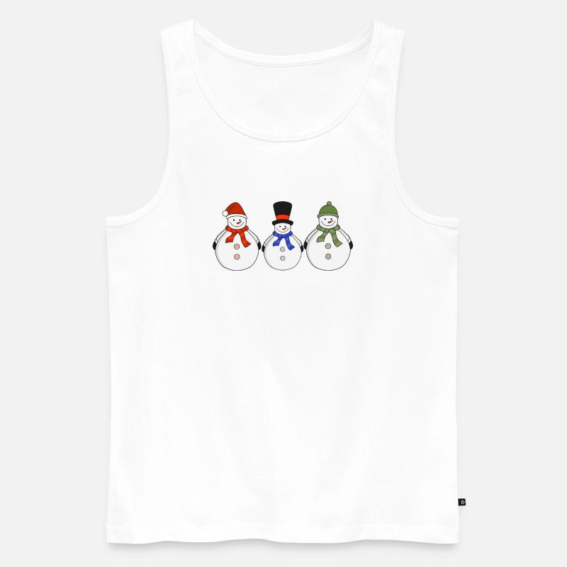 Schneemänner Der Winter ist da - Männer Premium Bio Tank Top - Weiß