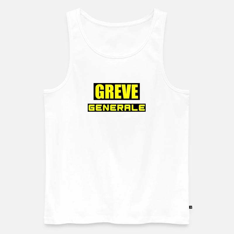 Grève générale - Débardeur bio Premium Homme - blanc