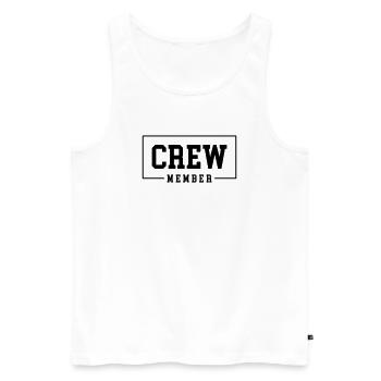 crew member - Men's Premium Organic Tank Top - white - Front - Michal (187cm)