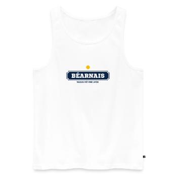 Bearnais Toujours Pret Pour L Apero T-Shirt Cad... - Débardeur bio Premium Homme - blanc - Devant - Michal (187cm)