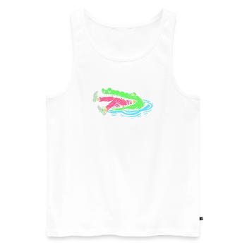 Crocodile Hunting Hunter Hunting - Men's Premium Organic Tank Top - white - Front - AI Model Male 178 light (178cm)