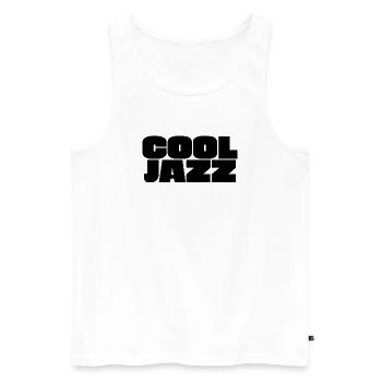 Bold Cool Jazz logo - Men's Premium Organic Tank Top - white - Front - Michal (187cm)
