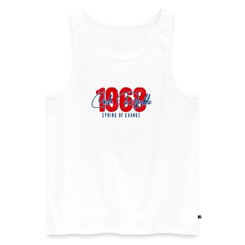 1968 Czech Republic Prague Spring - Men's Premium Organic Tank Top - white - Front - Michal (187cm)
