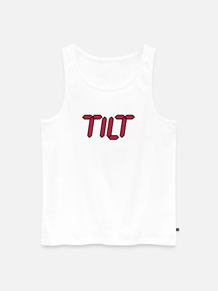 Tilt | durch drehen | durchgeknallt - Men's Premium Organic Tank Top - white