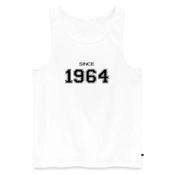 1964 Geburtstagsgeschenk - Männer Premium Bio Tank Top - Weiß - Vorne - AI Model Male 178 light (178cm)