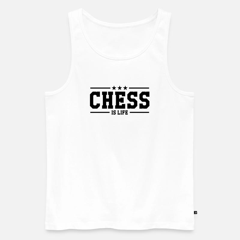 Chess is life - Männer Premium Bio Tank Top - Weiß