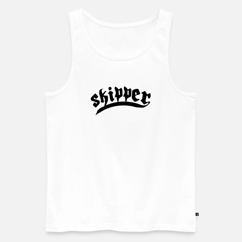skipper segeln boot - Männer Premium Bio Tank Top - Weiß