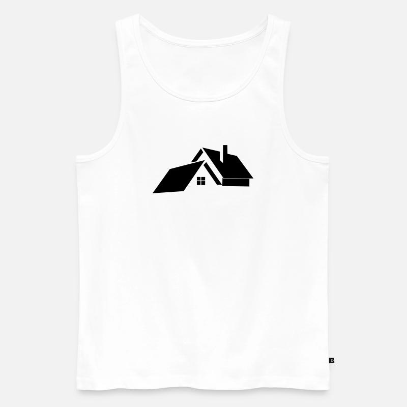 Logo für Haus oder Haus - Männer Premium Bio Tank Top - Weiß