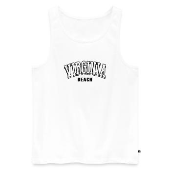 virginia shirt - Männer Premium Bio Tank Top - Weiß - Vorne - AI Model Male 178 light (178cm)