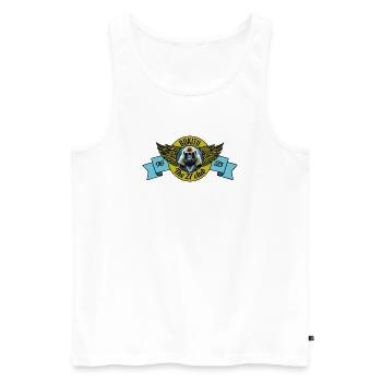 Bokito - Men's Premium Organic Tank Top - white - Front - Michal (187cm)