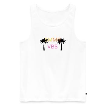SOMMER Vibes - Männer Premium Bio Tank Top - Weiß - Vorne - AI Model Male 178 light (178cm)