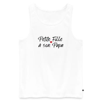 Petite fille à son Papa - Débardeur bio Premium Homme - blanc - Devant - Michal (187cm)