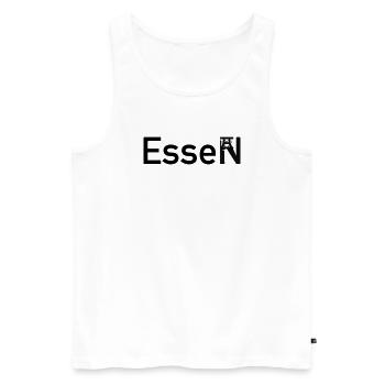 Essen Ortsschild Skyline mit Z. Zollverein - Männer Premium Bio Tank Top - Weiß - Vorne - Michal (187cm)