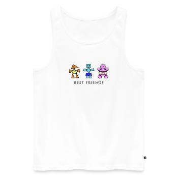 Best Friends Trio Geometric Toys - Men's Premium Organic Tank Top - white - Front - AI Model Male 178 light (178cm)