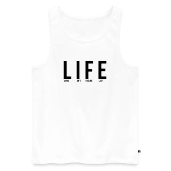 LifeUnfiltered - Débardeur bio Premium Homme - blanc - Devant - Michal (187cm)