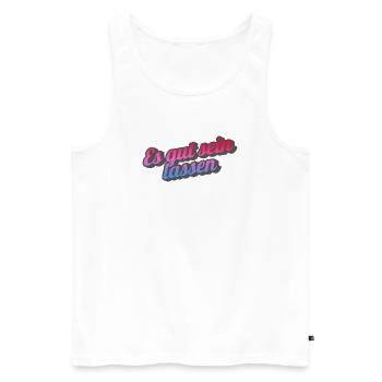 Es gut sein lassen. - Männer Premium Bio Tank Top - Weiß - Vorne - AI Model Male 178 light (178cm)