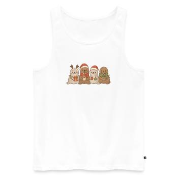 Seals and walruses Children Boys Girls Christmas - Men's Premium Organic Tank Top - white - Front - Michal (187cm)