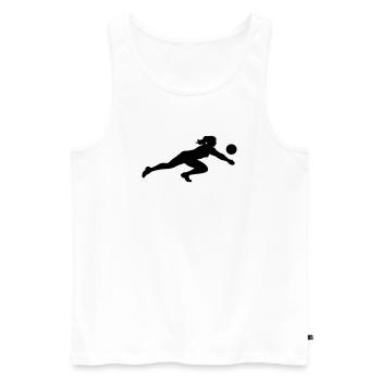Volleyball Silhouette - Männer Premium Bio Tank Top - Weiß - Vorne - Michal (187cm)