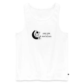 Love You To The Moon And Back Doodle - Men's Premium Organic Tank Top - white - Front - Michal (187cm)