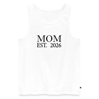 Maman est 2026 - Débardeur bio Premium Homme - blanc - Devant - AI Model Male 178 light (178cm)