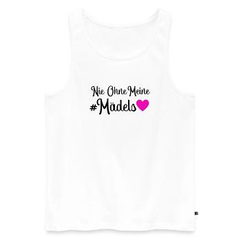 Never without my girls - Men's Premium Organic Tank Top - white - Front - AI Model Male 178 light (178cm)