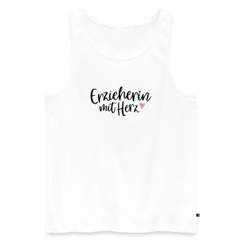 Éducateur au cœur | Crèche cadeau de remerciement - Débardeur bio Premium Homme - blanc - Devant - Michal (187cm)