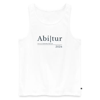 Abitur 2026 - Männer Premium Bio Tank Top - Weiß - Vorne - Michal (187cm)
