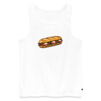 Crispy Hot Dog Comic Style - Men's Premium Organic Tank Top - white - Front - AI Model Male 178 light (178cm)