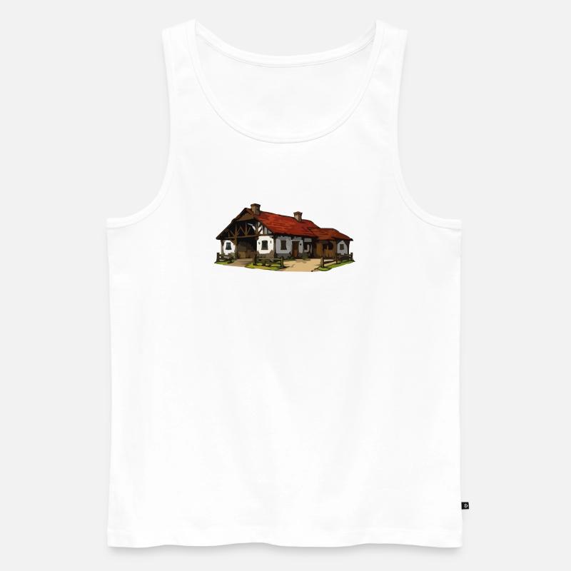 Rustikaler Bauernhof - Männer Premium Bio Tank Top - Weiß