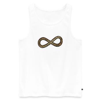 Motif Léopard Infini - Débardeur bio Premium Homme - blanc - Devant - Michal (187cm)