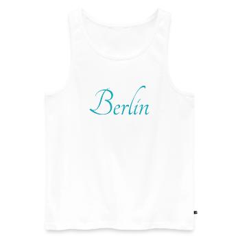 Berlin - Débardeur bio Premium Homme - blanc - Devant - Michal (187cm)