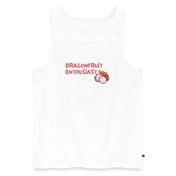 Drachenfrucht Enthusiast - Männer Premium Bio Tank Top - Weiß - Vorne - Michal (187cm)