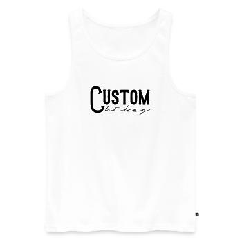 custom bikes bobber tuner chopper motorbike sticker - Men's Premium Organic Tank Top - white - Front - Michal (187cm)