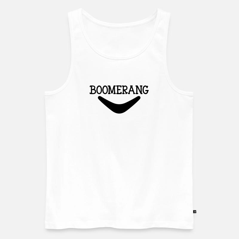 Boomerang - Männer Premium Bio Tank Top - Weiß