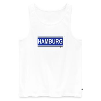 Hamburg , Tradition , Hamburg Fussball Fan (25) - Männer Premium Bio Tank Top - Weiß - Vorne - Michal (187cm)