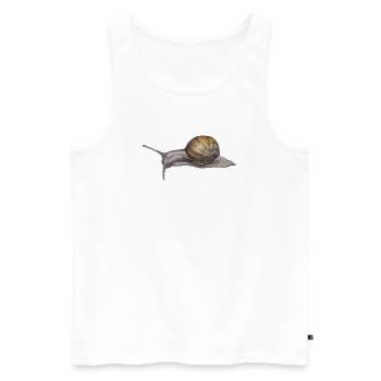 Snails Watercolor Illustration - Men's Premium Organic Tank Top - white - Front - Michal (187cm)