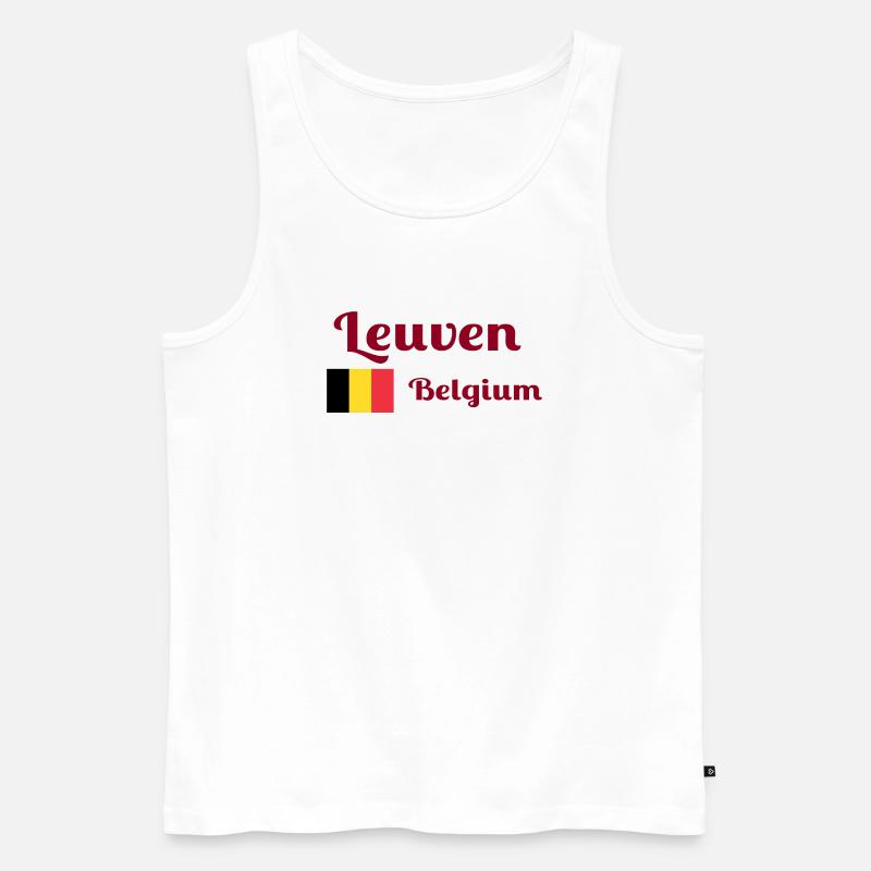 Leuven Belgien - Stilvolle Drucke - Männer Premium Bio Tank Top - Weiß