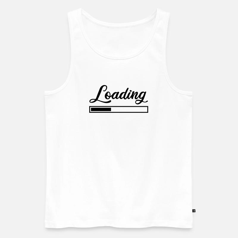 Loading - Men's Premium Organic Tank Top - white