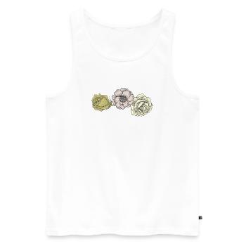 Vintage Roses - Débardeur bio Premium Homme - blanc - Devant - Michal (187cm)