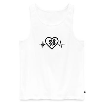 Herz + Florist / Floristin – Super Florist - Men's Premium Organic Tank Top - white - Front - Michal (187cm)