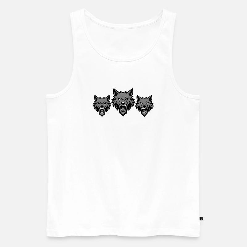 Wolf Team Rudel - Männer Premium Bio Tank Top - Weiß