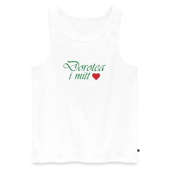 Dorotea in meinem Herzen - Männer Premium Bio Tank Top - Weiß - Vorne - Michal (187cm)