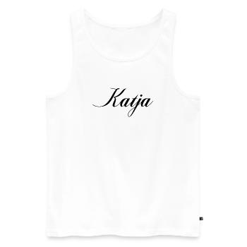 Katja Name - Männer Premium Bio Tank Top - Weiß - Vorne - AI Model Male 178 light (178cm)